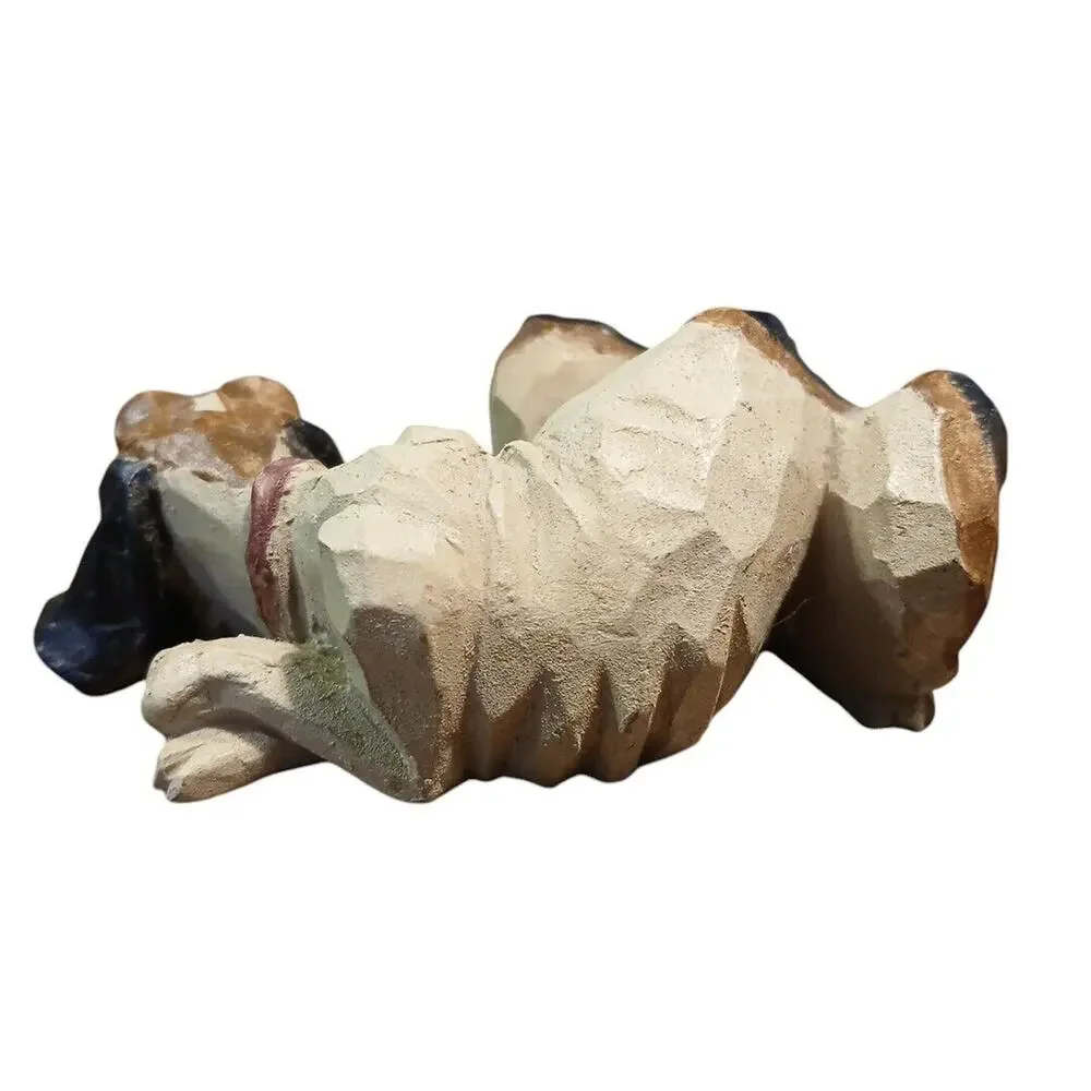 Vtg Unmarked Cast Resin Carved 3.5L Realistic Bloodhound Hunt Dog Animal Figure‎ - Picture 4 of 6